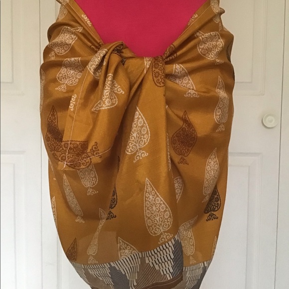 NWOT Mini Sarong Handmade from Vintage Sari Fabric - Picture 3 of 7